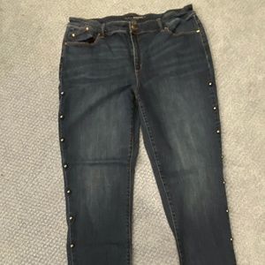 Dark wash Chico's Size 3 / 16 Women's Jeggings/Jeans. Embellished